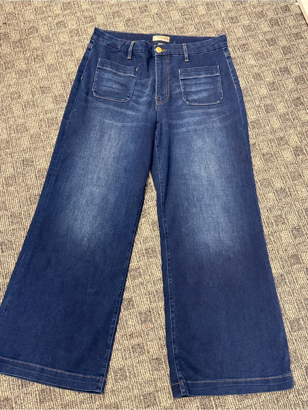 KUT From The Kloth Meg High Rise Wide Leg Jeans Size 12